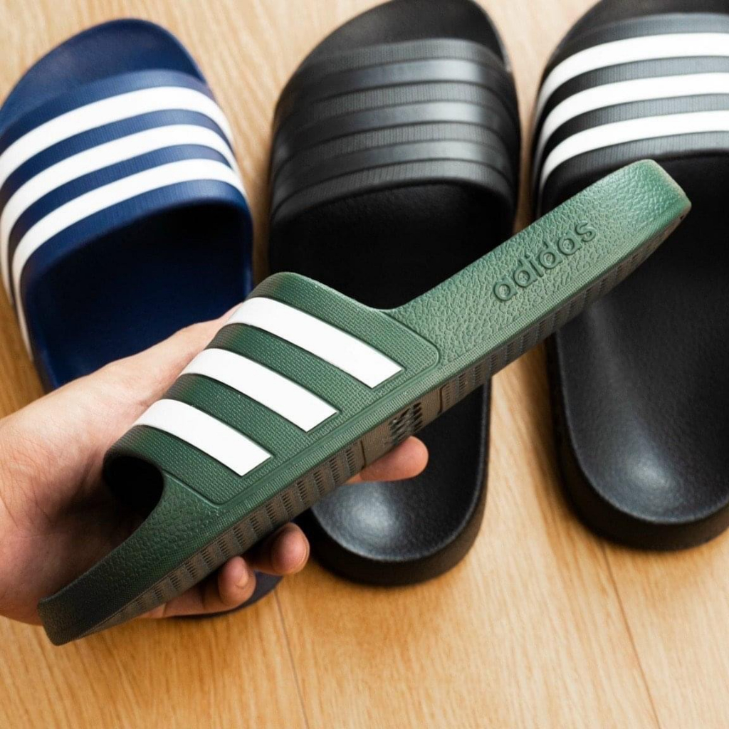 Dép Adidas quai ngang nam hottrend 2023, Dép đúc nguyên chiếc full box