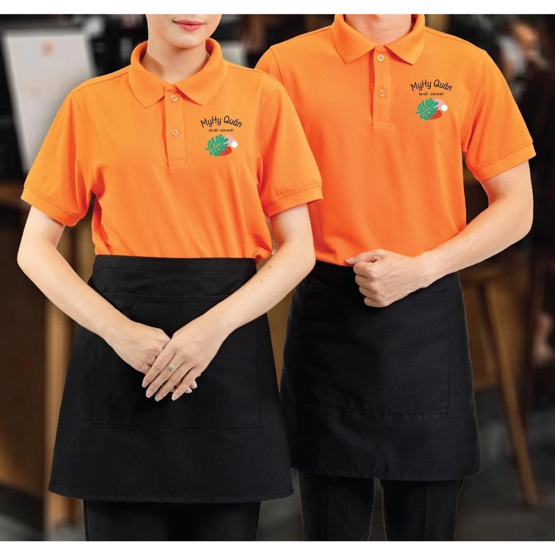 Tạp dề ngắn nửa người có túi chất liệu đẹp dùng trong nhà hàng, quán ăn, quán nước.
