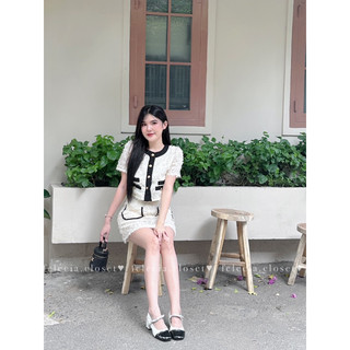 Set be xù viền đen