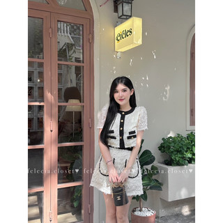Set be xù viền đen