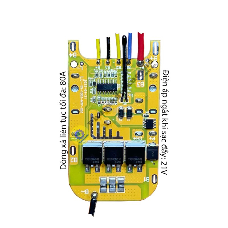 Mạch Bảo Vệ Pin 10 Cell Hoặc 15 Cell Chân Pin Makita Thông Dụng Dòng Xả Cao 80A