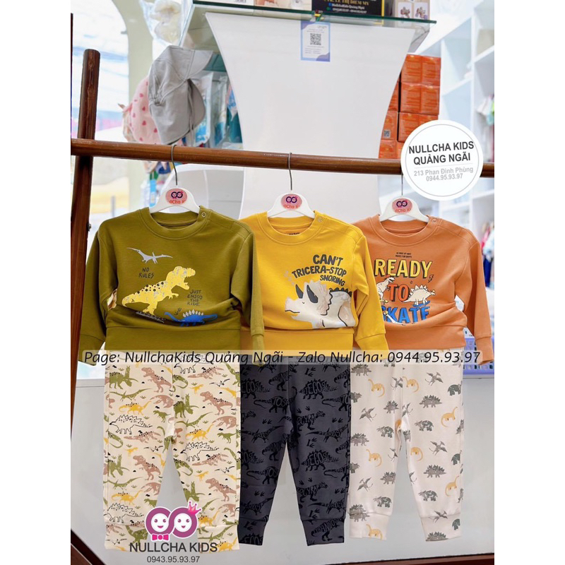 BST bộ quần áo dài tay Ualarogo chất petti, nỉ cho bé trai, bé gái