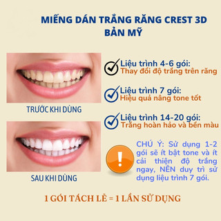 Miếng Dán Trắng Răng Crest 3D White