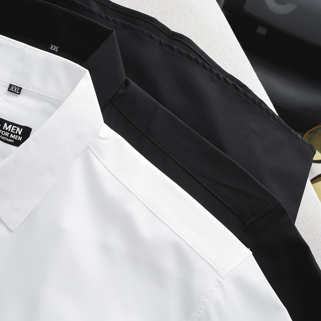 Bigsize- Áo sơ mi tay dài nam big size thời trang thêu họa tiết tay bigmen form bigsize <140kg