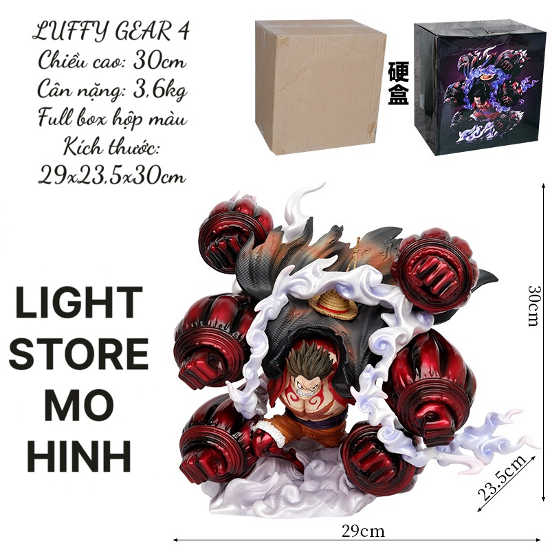 MÔ HÌNH NHÂN VẬT LUFFY GEAR 4 GATLING KHỔNG LỒ, ANIME ONE PIECE, SƯU TẦM TRANG TRÍ DECOR LIGHT STORE