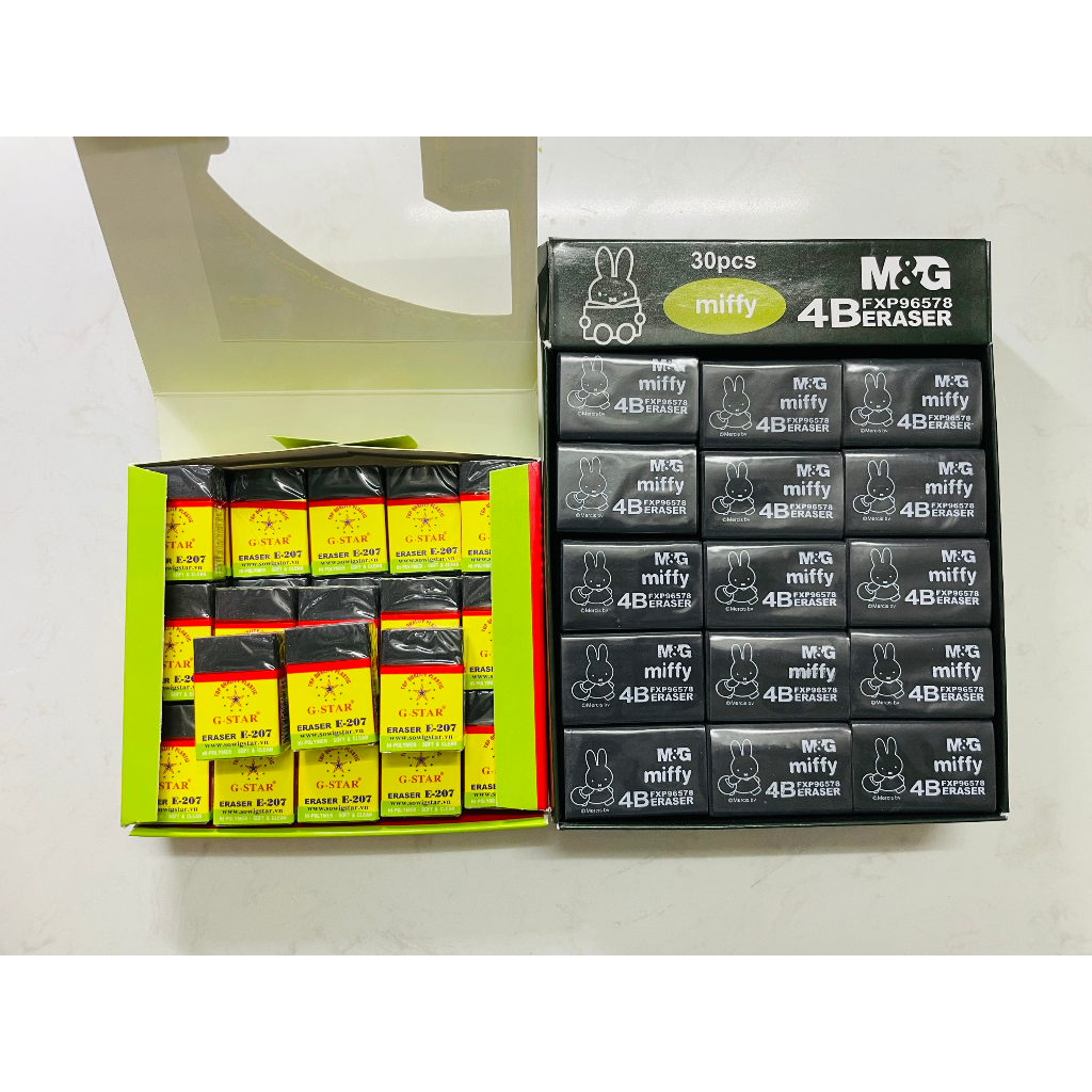 Tẩy Dạng Bút Sanrio,Gấu Dâu, Set Tẩy Dễ Thương, Hộp 4 Cục Gôm Tẩy Hình Bánh Kẹo, Gôm Tẩy Gấu Dâu , Gôm Tẩy Đen Học SInh