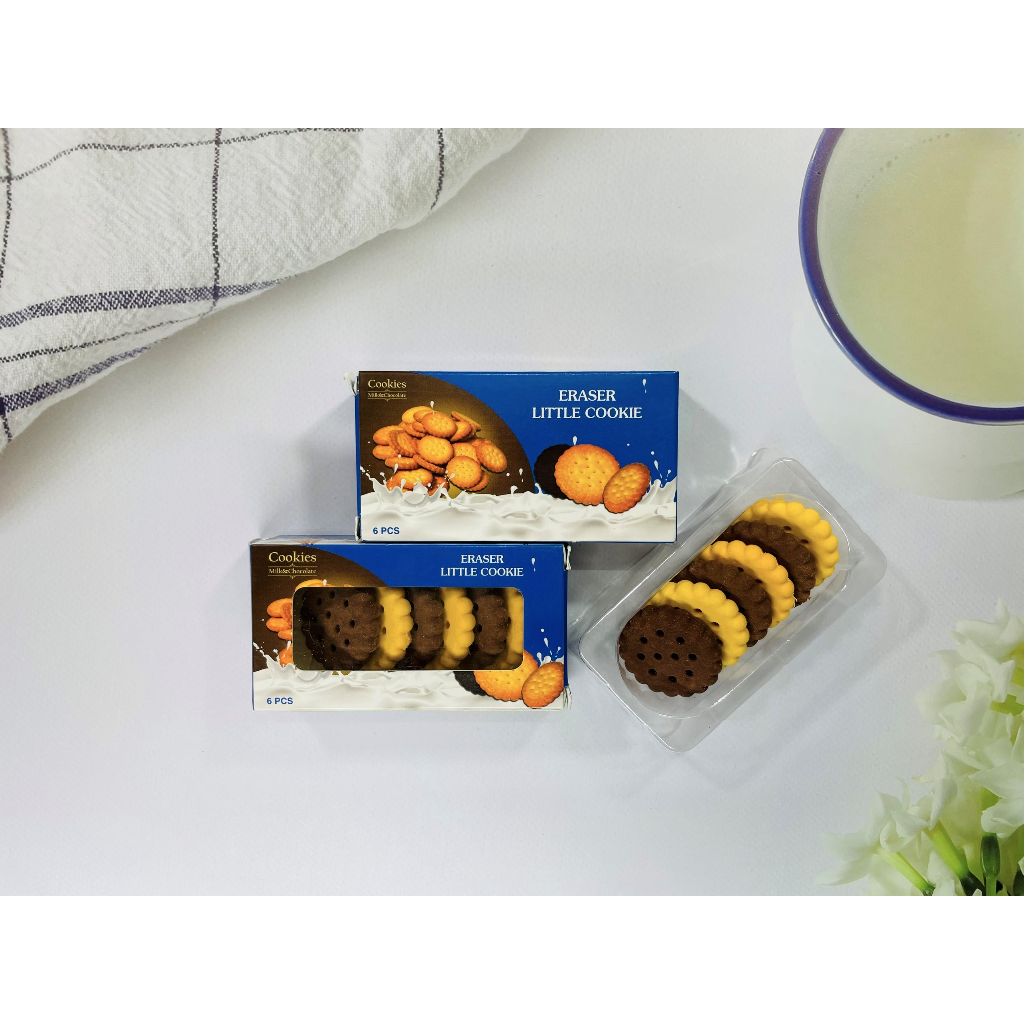 Tẩy Dạng Bút Sanrio,Gấu Dâu, Set Tẩy Dễ Thương, Hộp 4 Cục Gôm Tẩy Hình Bánh Kẹo, Gôm Tẩy Gấu Dâu , Gôm Tẩy Đen Học SInh