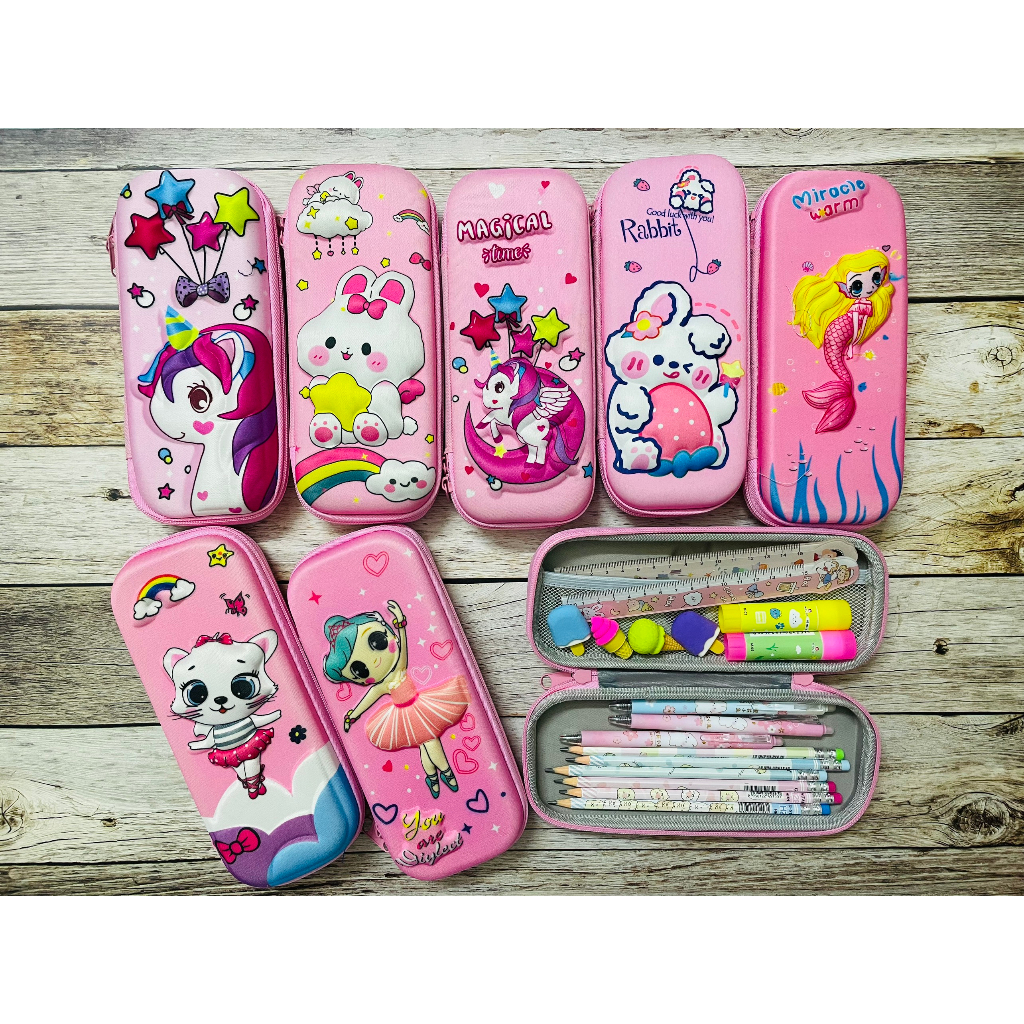 Bóp Bút Gấu Dâu 3D, Bóp Bút Hoạt Hình Dễ Thương 3D, Hộp Bút Bé Trai, Dụng Cụ Học Tập Hộp Bút Gấu Dâu