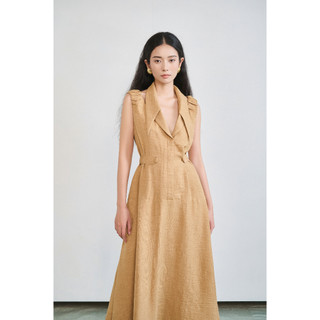 Váy Đầm Nữ Dáng Dài Cổ Bẻ Chữ V EEGEN CLOTHING Sang Trọng Thanh Lịch ALLORA  DRESS