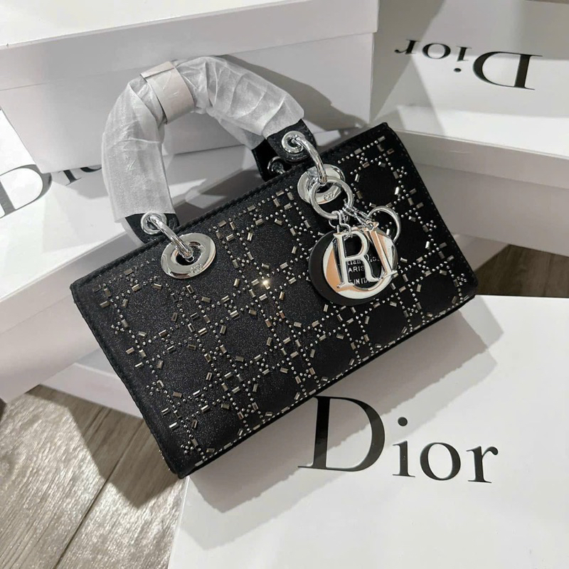 Túi đi - ô đính đa kim sa dáng dài size 18-22cm full box chuẩn super