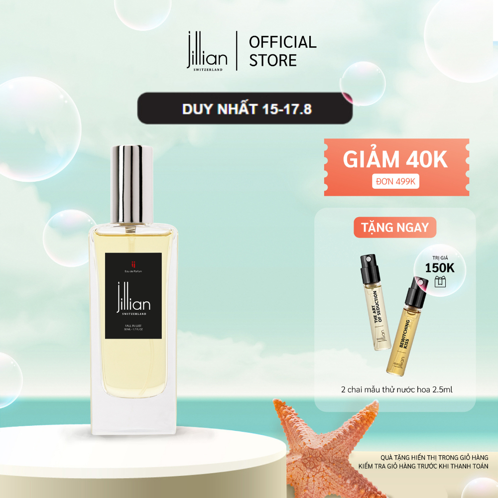 Nước hoa Jillian Nữ Fall in Lust 50ml - ấm áp, nồng nàn, cuốn hút