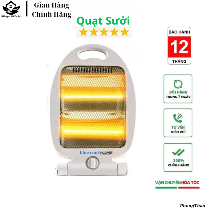 Máy sưởi - Quạt sưởi ấm mùa đông mẫu mới tiết kiệm điện, có lớp cách nhiệt an toàn