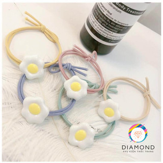 Dây Cột Tóc Trứng Rán Siêu Kute Diamond CT07