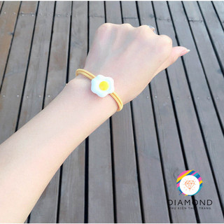 Dây Cột Tóc Trứng Rán Siêu Kute Diamond CT07