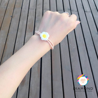 Dây Cột Tóc Trứng Rán Siêu Kute Diamond CT07