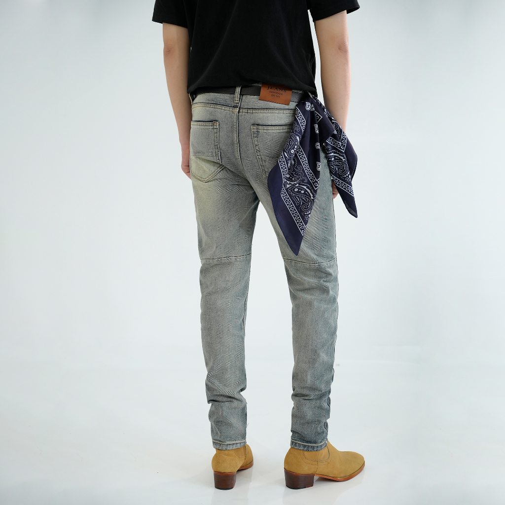 Quần Denim Jeans Xanh V1 fom Slimfit  Cao Cấp / Indigo Blue - Roy Design