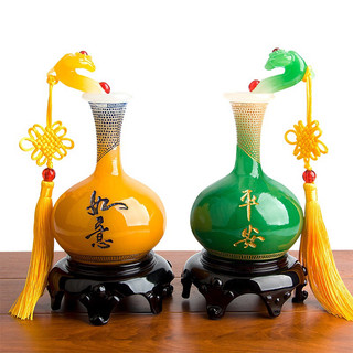 Cặp bình Bình An _Như Ý decor giá kệ, trang trí kệ tivi phòng khách, trang trí tủ, trang trí nội thất