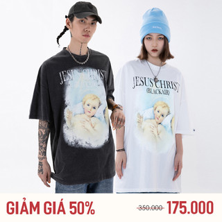 Áo phông thun oversize washed Made Extreme Jesus christ nam nữ 2 màu Đen, Trắng