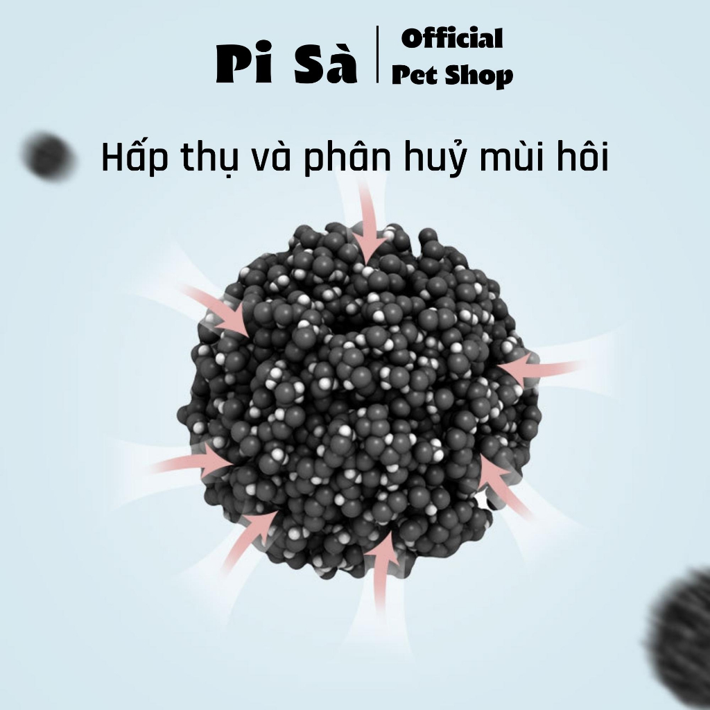 Hạt khử mùi cát mèo chai 300g than hoạt tính hương hoa hồng hương chanh hương cà phê giảm mùi hôi chó mèo đi vệ sinh