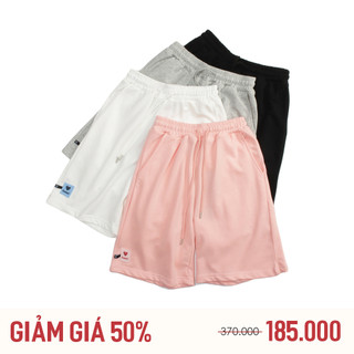 Quần short nỉ Hình Tim inner zk9767 nam nữ 4 màu Đen, Hồng, Xám, Trắng