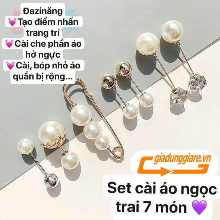 Ghim cài quần áo 07 mẫu kim băng cài váy thời trang trâm cài áo bóp eo quần tiện dụng - giadunggiare.vn