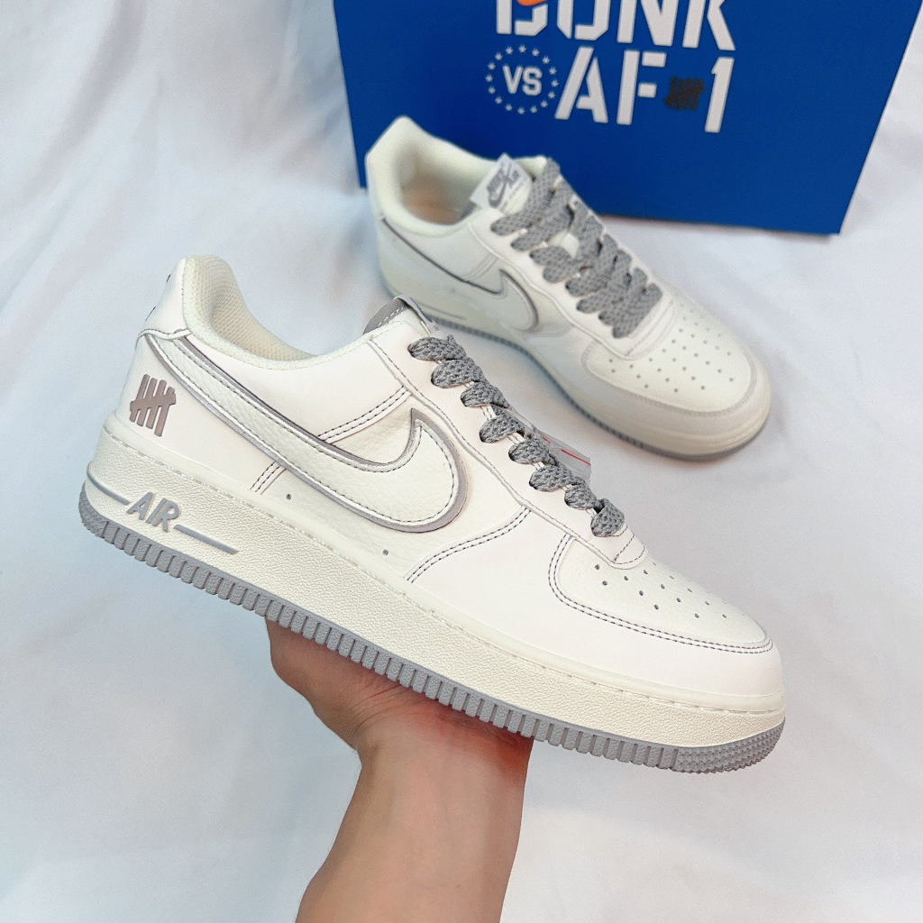 Giày Thể Thao Af1 Trắng Be Bút Bi Mới 2023 Air Force Low Dunk White Crem Full Box