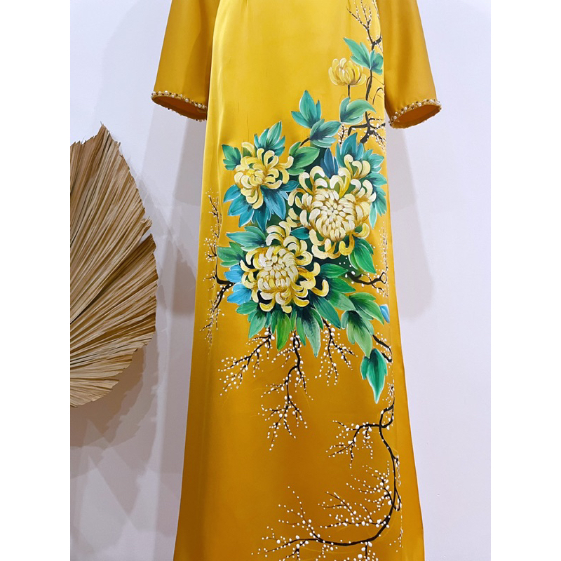 Áo dài bà sui sơn dầu cao cấp