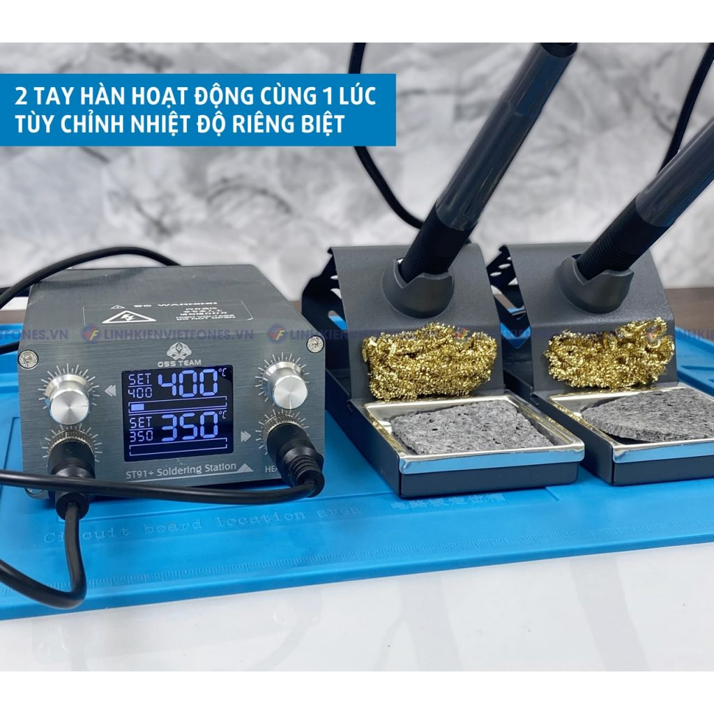 Máy hàn - Trạm hàn 2 tay T12 OSS ST91+ | Máy hàn 2 tay  | 2 tay dùng mũi T12