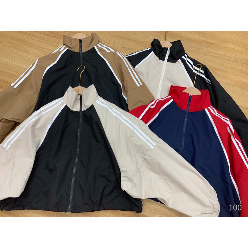 Áo khoác bomber gió phối màu tay dài bo chun áo khoác nữ mùa thu đông phong cách Hàn quốc