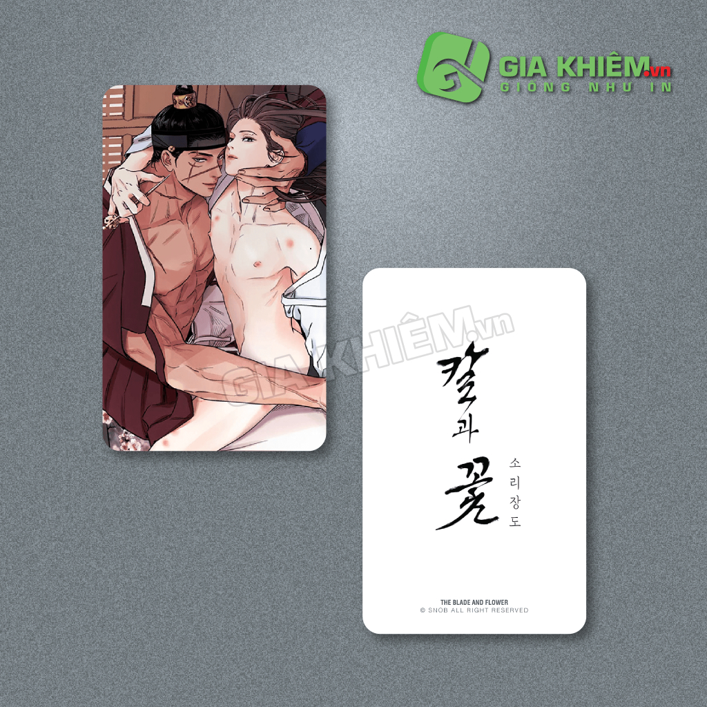 Card bo góc giấy truyện HOA TỰA ÁNH GƯƠM - THE BLADE AND FLOWER