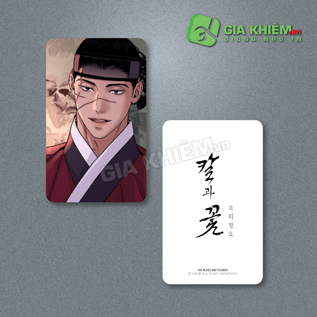 Card bo góc giấy truyện HOA TỰA ÁNH GƯƠM - THE BLADE AND FLOWER