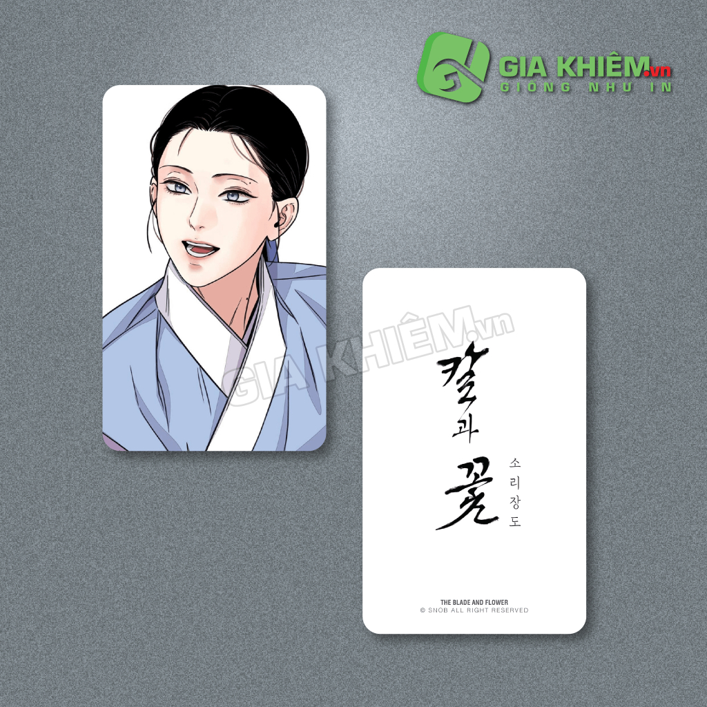 Card bo góc giấy truyện HOA TỰA ÁNH GƯƠM - THE BLADE AND FLOWER