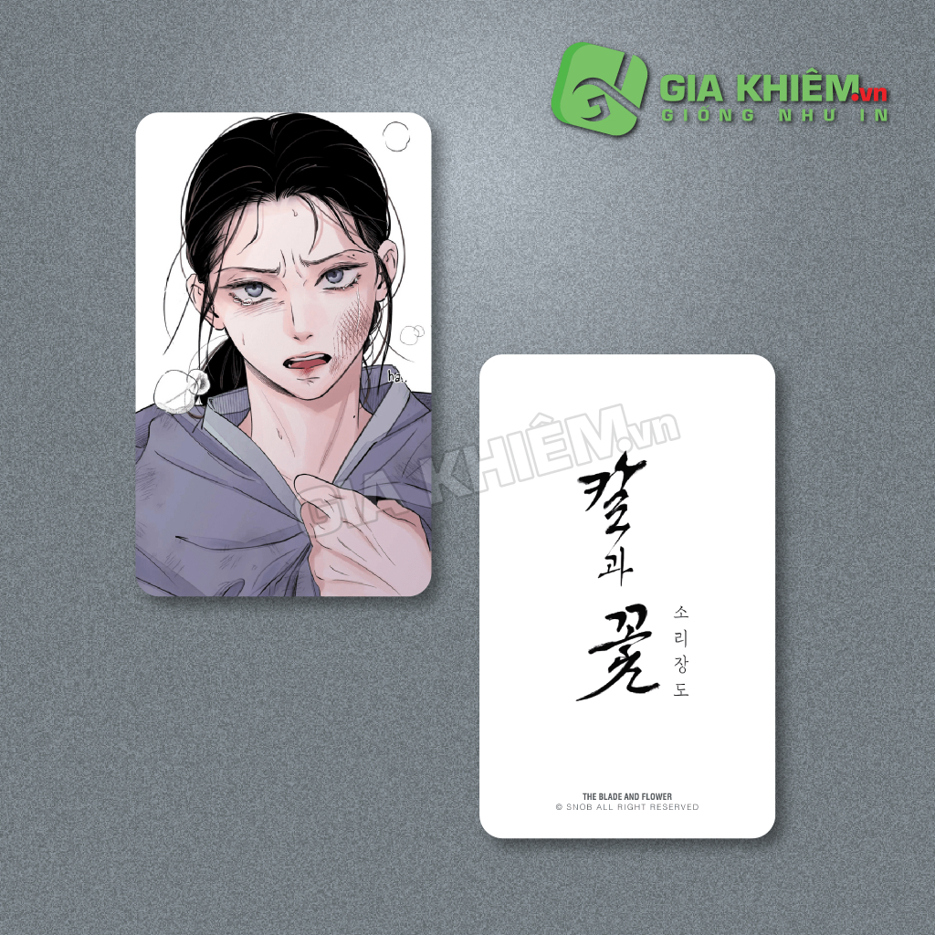 Card bo góc giấy truyện HOA TỰA ÁNH GƯƠM - THE BLADE AND FLOWER