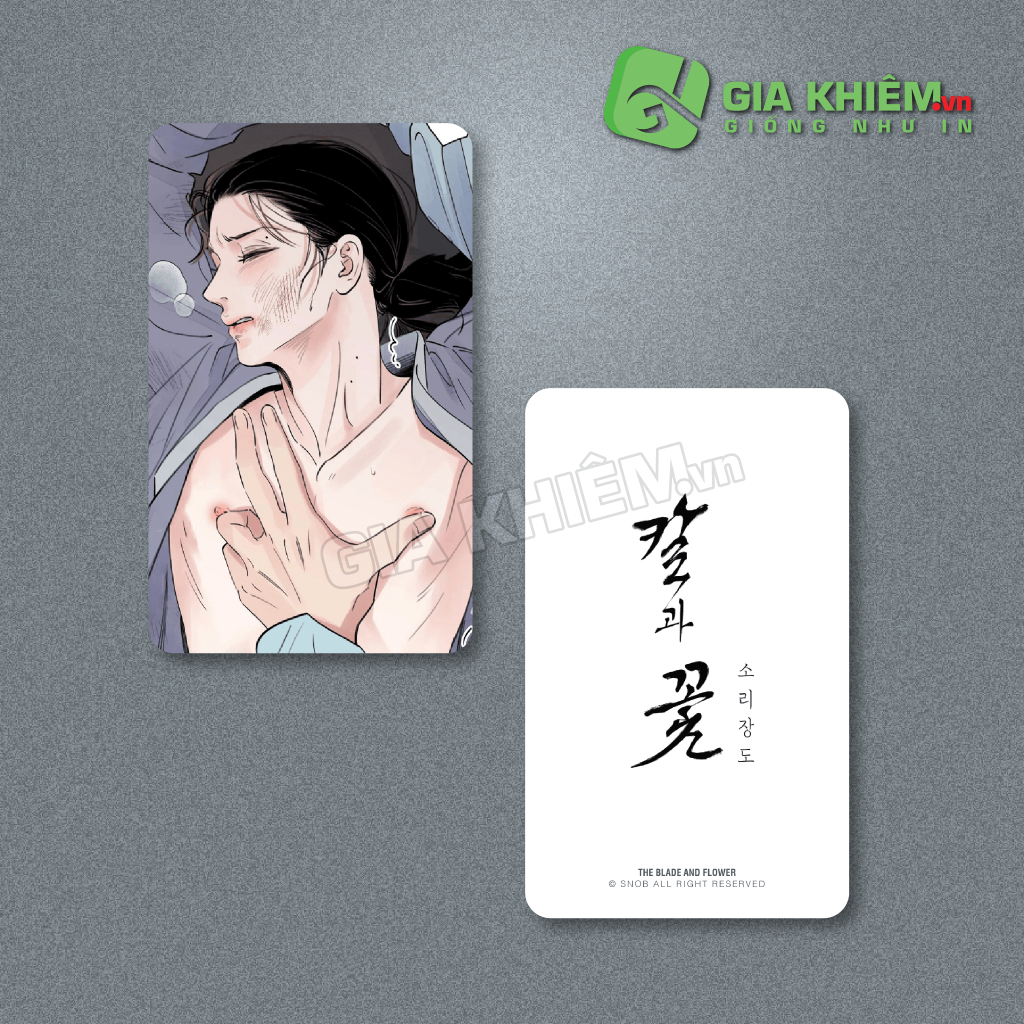 Card bo góc giấy truyện HOA TỰA ÁNH GƯƠM - THE BLADE AND FLOWER