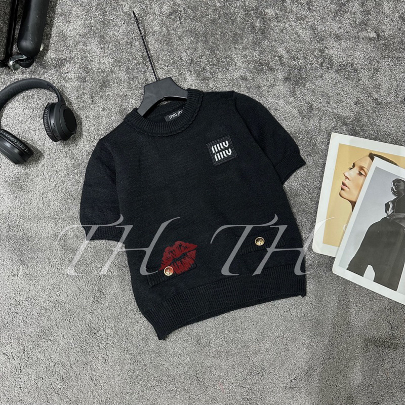 Áo Len Cộc Tay Miuiu Khuy Trước