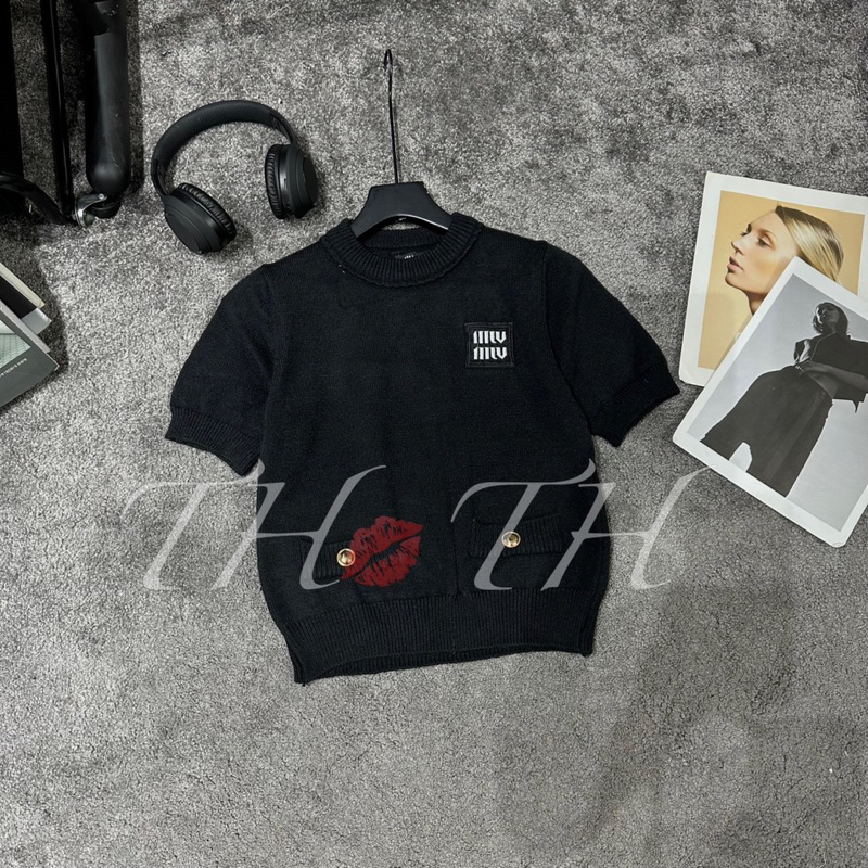 Áo Len Cộc Tay Miuiu Khuy Trước