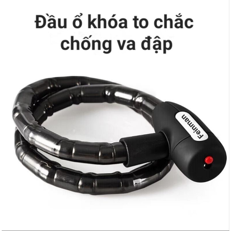 KHÓA DÂY THÉP KHÚC CHỐNG TRỘM 1 MÉT