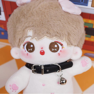 Vòng cổ da cho doll bông 20cm