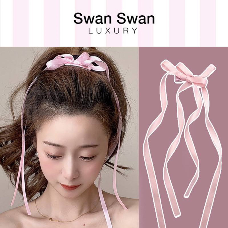 Kẹp 2 Nơ Dài Cho Bạn Gái Dễ Thương 1 Cái