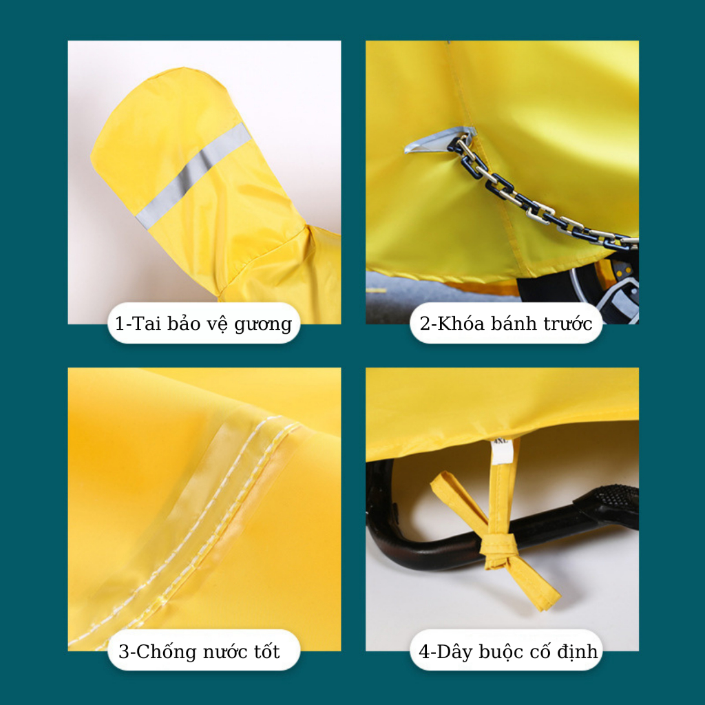 Bạt trùm xe máy ngoài trời chất liệu vải dù Oxford chống uv. Bạt che xe máy chống nắng mưa và bụi