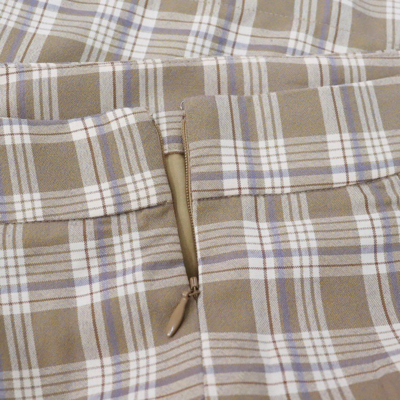 Chân váy kẻ sọc caro vintage Plaid Mini Skirt