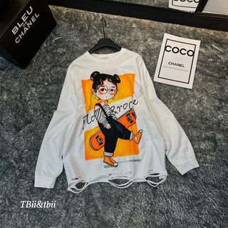 Áo Thun Rách Gấu Cô Gái