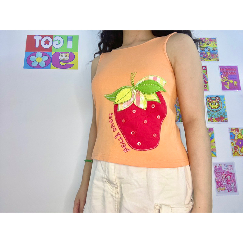 Áo 2 dây, cami top 2hand, hoạ tiết cute đồng giá 45k
