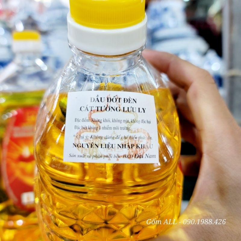 Thùng Dầu thắp đèn lưu ly không mùi không khói ĐN Gốm ALL