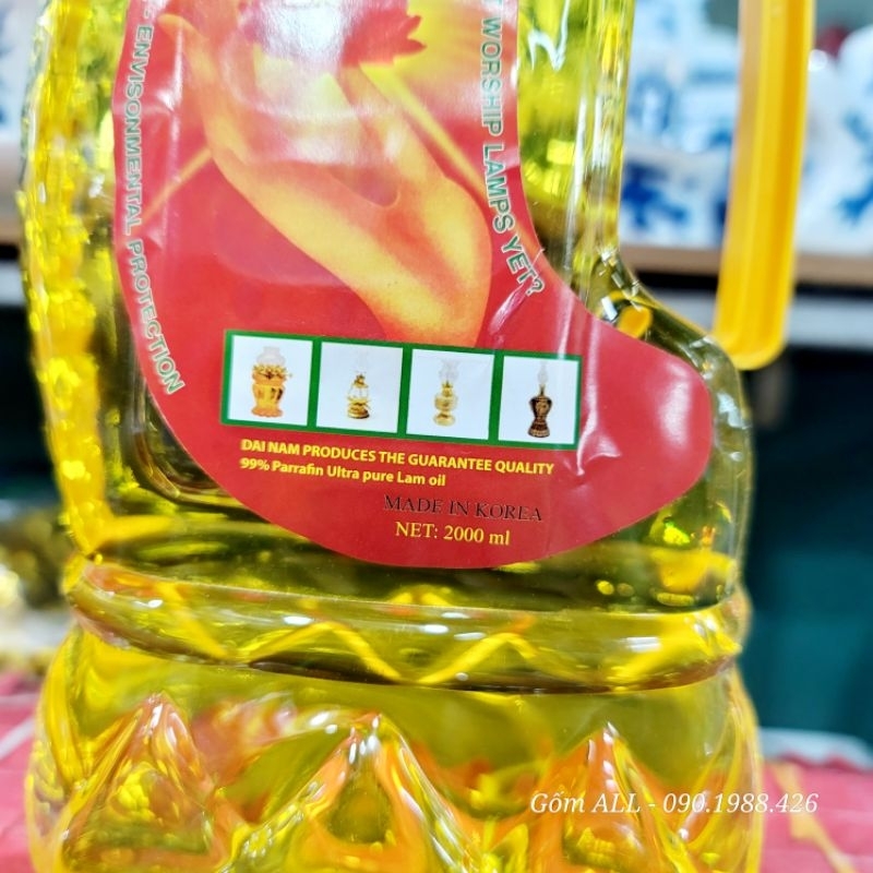 Thùng Dầu thắp đèn lưu ly không mùi không khói ĐN Gốm ALL