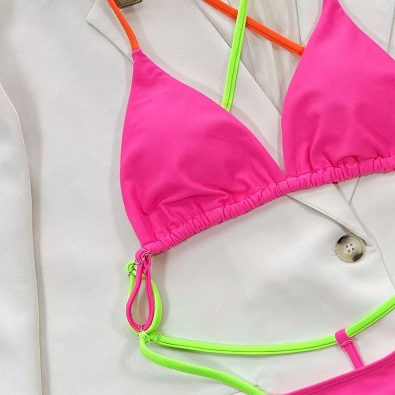 Bikini 1 Mảnh Dạ Quang Quần Lọt Khe Sexy