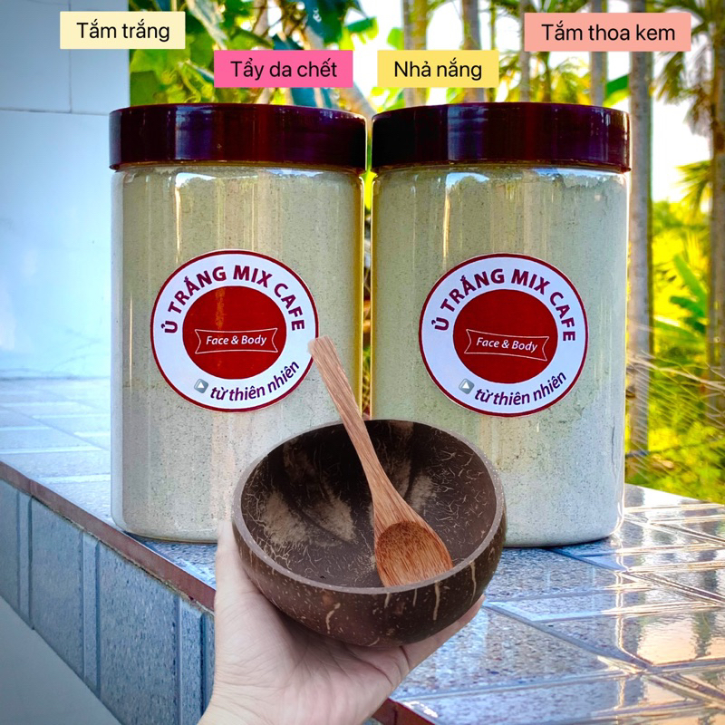[combo 2h tặng bộ gáo+B1] 1kg Tắm Trắng thảo Mộc, Ủ trắng mix cafe tắm trắng tẩy da chết nhả nắng body | BigBuy360 - bigbuy360.vn