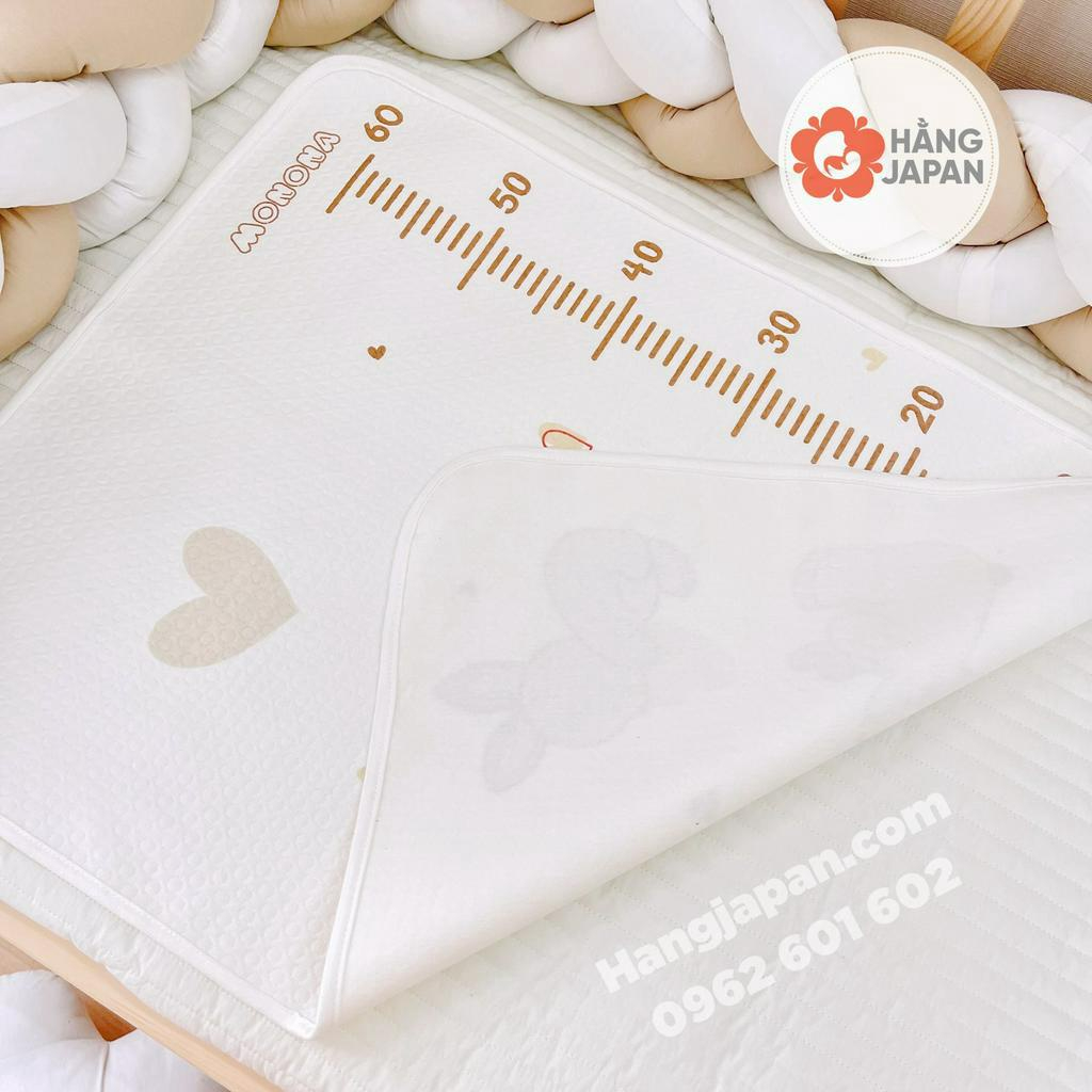 Lót Chống Thấm Organic Monona / Molli 4D Xuất Hàn Siêu Mềm Mịn Có Thước Đo Cao Cấp Cho Bé Họa Tiết Ngẫu Nhiên Chính Hãng