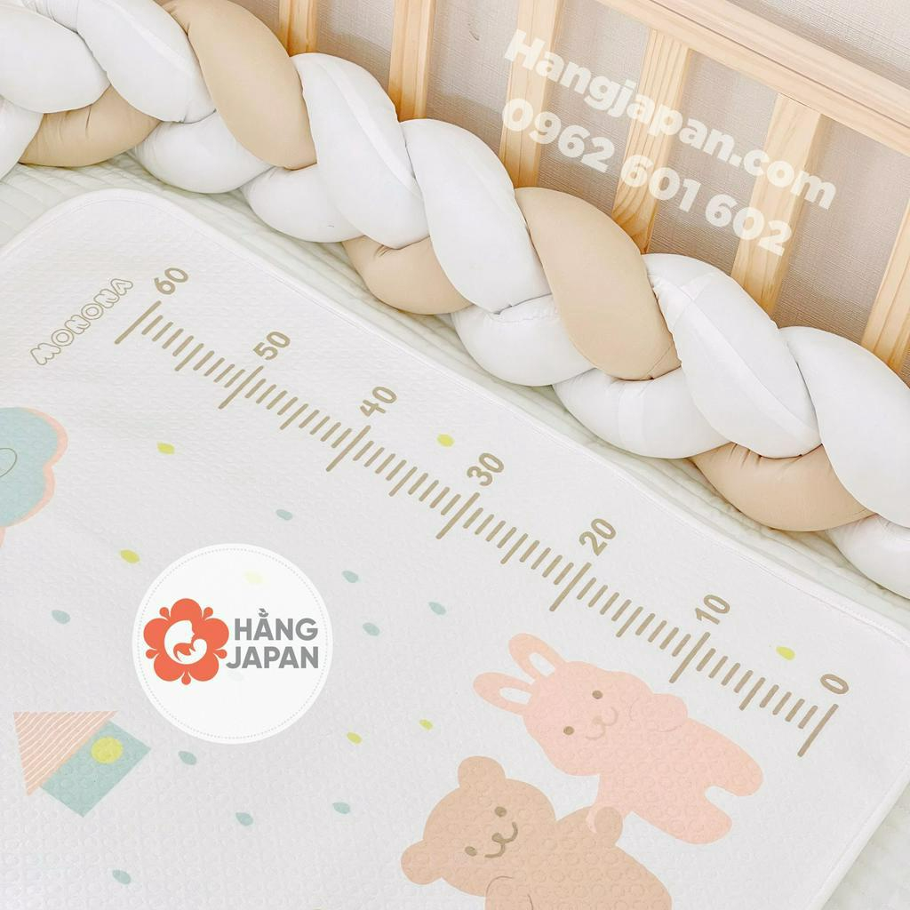 Lót Chống Thấm Organic Monona / Molli 4D Xuất Hàn Siêu Mềm Mịn Có Thước Đo Cao Cấp Cho Bé Họa Tiết Ngẫu Nhiên Chính Hãng