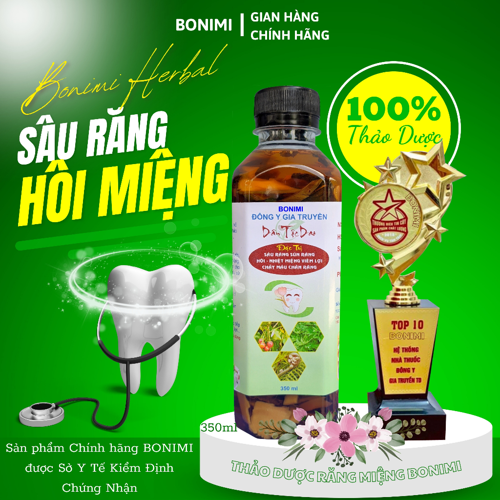 Nước Súc Miệng Dược Liệu TQ Bonimi Chai 350ml